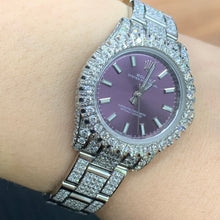 Load image into Gallery viewer, 7.30ct diamonds 26mm Iced out Rolex Watch with Stainless Steel Oyster Bracelet