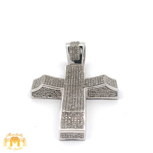 Load image into Gallery viewer, 4ct Diamonds and White Gold Cross Pendant with Round Diamonds