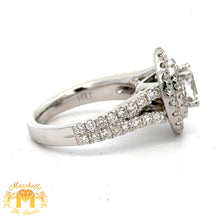 Load image into Gallery viewer, 14k white gold and diamond Oval shape Engagement Ring