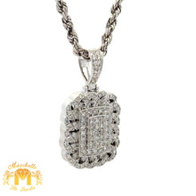 Load image into Gallery viewer, 14k Gold and Diamond Pendant and 14k Gold Rope Chain (choose your color)