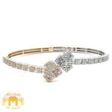 Load image into Gallery viewer, White Gold and Diamond Cross Ring and Two-Tone: Yellow and White Gold Twin Cross Bracelet