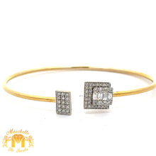 Load image into Gallery viewer, 14k Gold and Diamond Bangle with Round Diamonds (choose your color)
