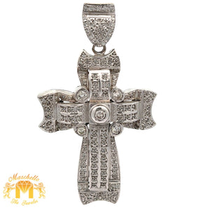 14k white gold and diamond Cross Pendant