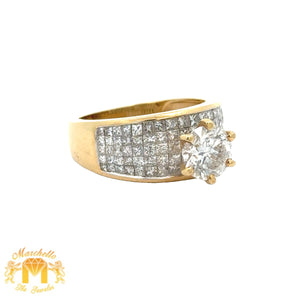 3.34ct diamonds 14k yellow gold Engagement Ring