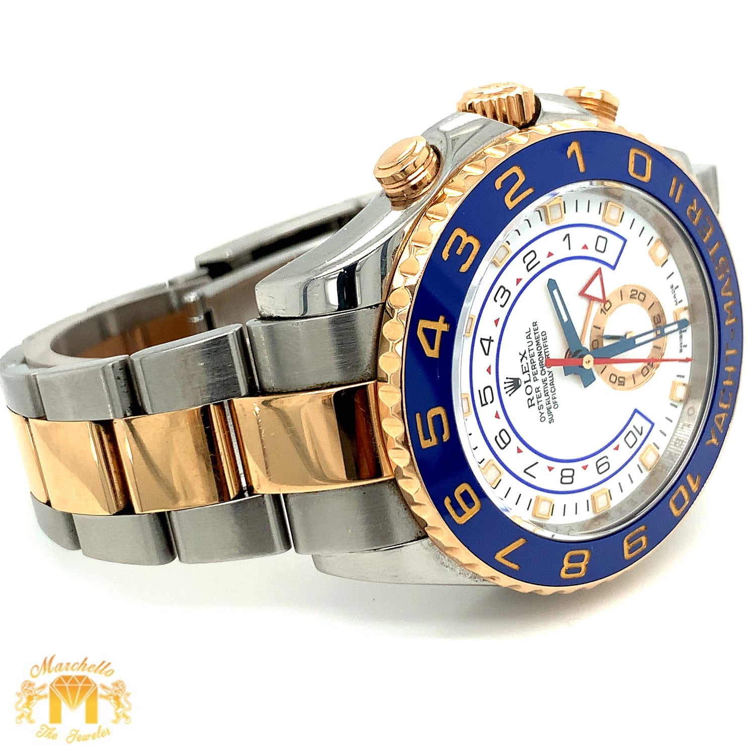 44mm Rolex Yacht Master 2 Watch with Two-tone Oyster Band