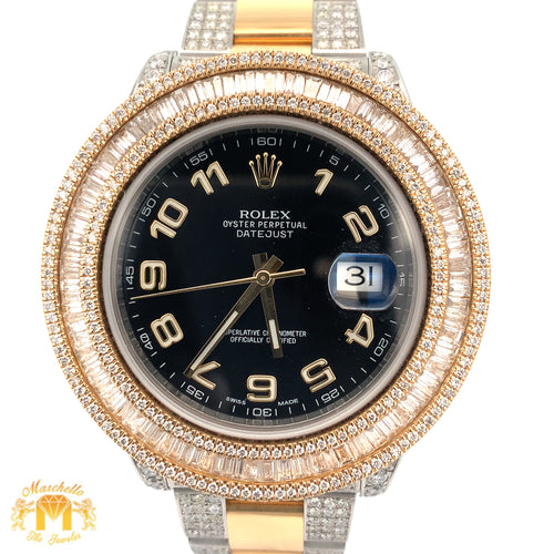 41mm Rolex Watch with Two-Tone Oyster Diamond Bracelet (Large Diamond Bezel)