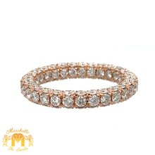 Load image into Gallery viewer, 3.86ct Diamonds 18k Gold Eternity Iced out Band with Round Diamonds (choose your color)