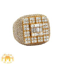 Load image into Gallery viewer, 4.21ct diamonds 14k Yellow Gold Men`s Ring with Round and Baguette Diamonds