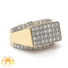 Load image into Gallery viewer, 14k Yellow Gold and Diamond Men`s Ring with Round Diamonds