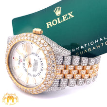 Load image into Gallery viewer, Iced out 42mm Rolex Sky-Dweller Watch with Two-Tone Jubilee Bracelet