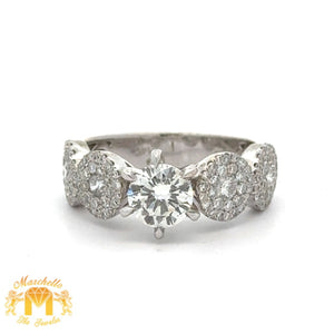 3.53ct diamonds 14k White Gold 2-piece Bridal Rings Set with Round Diamonds