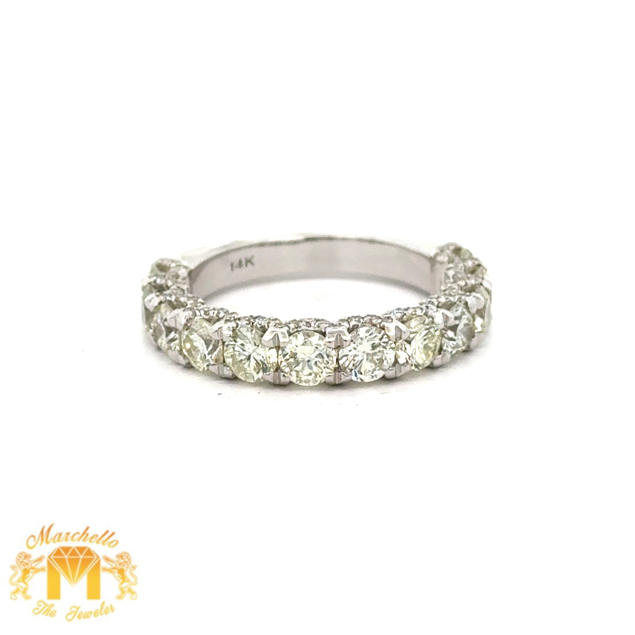 3.02ct diamonds 14k gold solid Band (choose your color)