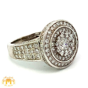 14k White Gold Round Shaped Diamond Ring