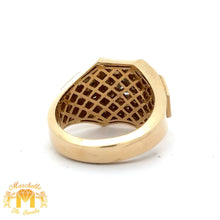 Load image into Gallery viewer, 14k Yellow Gold and Diamond Men`s Ring with Round Diamonds