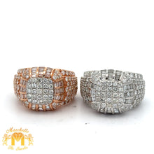Load image into Gallery viewer, 3.75ct diamonds 14k gold Men`s Ring with Round and Baguette Diamonds (choose your color)