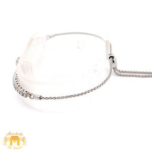 14k White Gold Tennis Ladies`Diamond Bracelet
