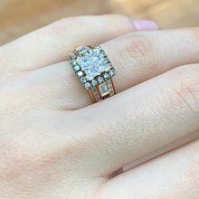 Load image into Gallery viewer, 14k Rose Gold and Diamond Ring with Combination of Fancy Shapes (Chocolate Halo)