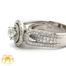 Load image into Gallery viewer, 18k White Gold and Diamond Engagement Ring with Round Diamond