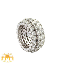 Load image into Gallery viewer, 13.58ct diamonds 14k White Gold Eternity Wedding Band with Large Round Diamonds