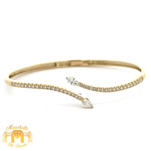 Load image into Gallery viewer, 14k yellow gold and diamond Fancy Bangle Bracelet