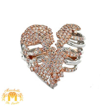Load image into Gallery viewer, 14k Two-Tone Gold and Diamond Heart Ring with Round Diamonds