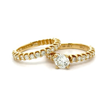 Load image into Gallery viewer, 18k Yellow Gold and Diamond 2-piece Engagement Ring