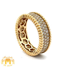 Load image into Gallery viewer, 14k Yellow Gold and Diamond Band with Round Diamonds