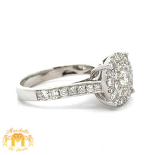 Load image into Gallery viewer, 14k White Gold and Diamond Engagement Ring with Round Diamonds