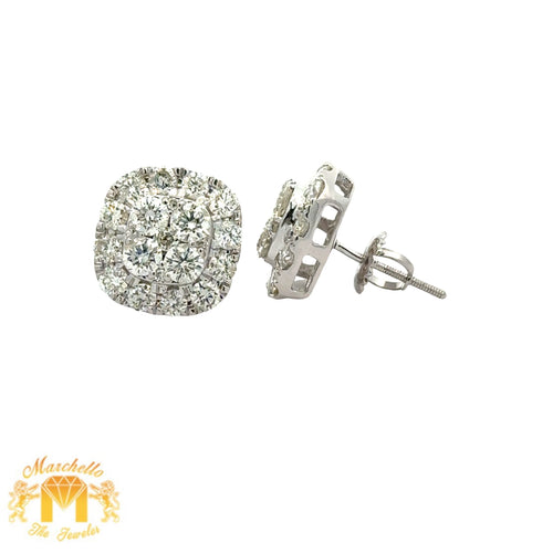 14k gold and diamond Earrings (choose your color)