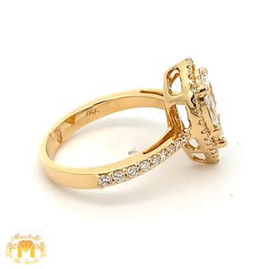 VVS/vs high clarity diamonds set in a 18k Gold Pear Shaped Diamond Ring (choose your color)