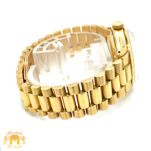 31mm 18k Yellow Gold Rolex Oyster Perpetual Watch (fluted bezel)