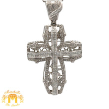 Load image into Gallery viewer, 3ct diamonds 14k white gold Cross Pendant