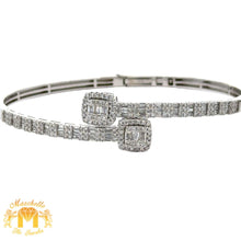 Load image into Gallery viewer, 4 piece deal: 40mm Cartier Ballon Bleu De Diamond Watch + White Gold and Diamond Twin Square Bracelet + Complimentary Earrings + Gift from MTJ