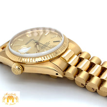 Load image into Gallery viewer, 31mm 18k Yellow Gold Rolex Datejust Watch (fluted bezel)
