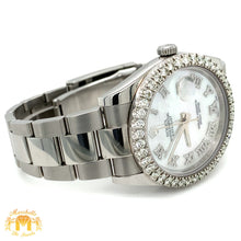 Load image into Gallery viewer, 41mm Rolex Datejust Diamond Watch with Oyster Band (Mother of pearl ( MOP ) factory Roman dial) (Model number: 12300 )