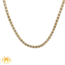 Load image into Gallery viewer, 3.35ct diamonds 14k Yellow Gold Star Pendant with Round Diamonds and 2mm Ice Link Chain Set