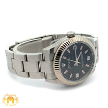 Load image into Gallery viewer, 31mm Rolex Watch with Stainless Steel Oyster Bracelet (black dial with pink hour markers)