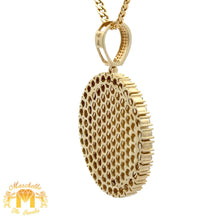 Load image into Gallery viewer, 14k Yellow Gold and Diamond Picture Pendant with Round Diamonds and 14k Yellow Gold Cuban Link Chain Set