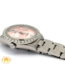 Load image into Gallery viewer, 31mm Rolex Watch with Stainless Steel Oyster Bracelet (custom diamond dial and bezel)