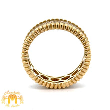 Load image into Gallery viewer, 14k Yellow Gold and Diamond Band with Round Diamonds