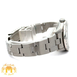 4 piece deal: 26mm Rolex Diamond Watch + 14k white gold and diamond Fancy Bracelet + Complimentary Earrings + Gift from MTJ