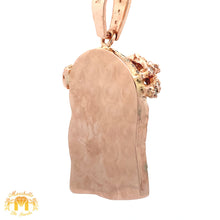 Load image into Gallery viewer, Rose Gold and Diamond Jesus Face Pendant with Round Diamonds