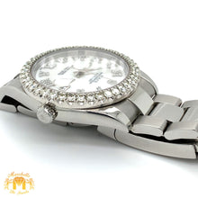Load image into Gallery viewer, 41mm Rolex Datejust Diamond Watch with Oyster Band (Mother of pearl ( MOP ) factory Roman dial) (Model number: 12300 )