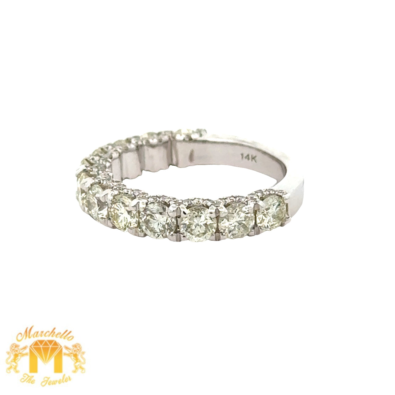 3.02ct diamonds 14k gold solid Band (choose your color)