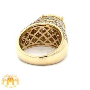 3.40ct diamonds 14k Yellow Gold Men`s Ring with Round Diamonds