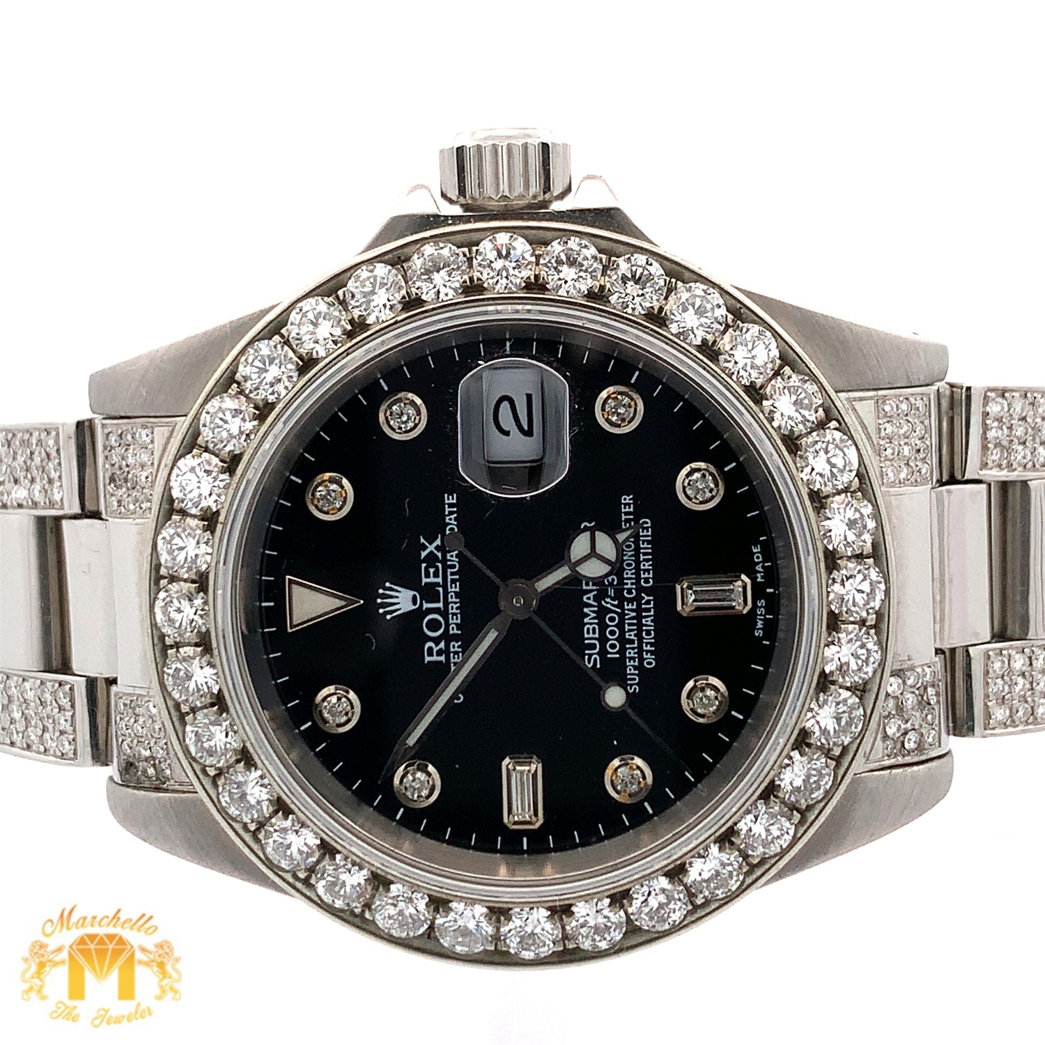 40mm Rolex Watch with Stainless Steel Oyster Diamond Bracelet
