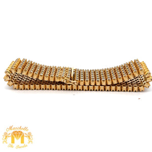 9.80ct diamonds 10k Yellow Gold Bracelet with Round Diamonds