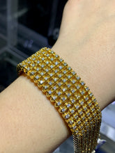 Load image into Gallery viewer, 9.80ct diamonds 10k Yellow Gold Bracelet with Round Diamonds