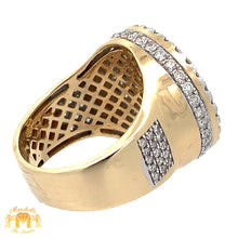 Load image into Gallery viewer, 3.70ct diamonds 14k Yellow Gold Round Men`s Ring with Round Diamonds