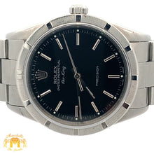 Load image into Gallery viewer, Full factory 34mm Rolex Air-King Watch with Stainless Steel Oyster Bracelet (black dial)